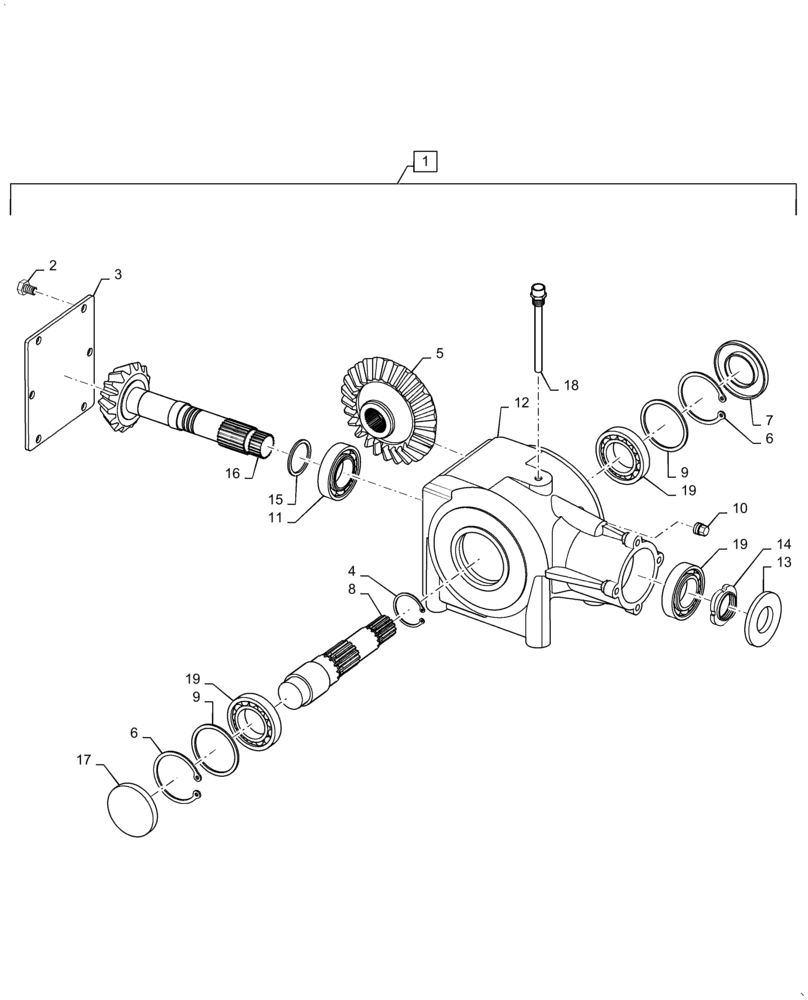 Схема запчастей Case IH RB455 - (31.220.AG[02]) - VAR - 726528, 726872 - GEARBOX, STANDARD, 1000 RPM (31) - IMPLEMENT POWER TAKE OFF