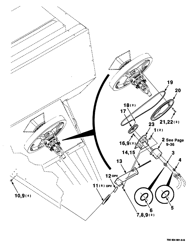 Схема запчастей Case IH 8575 - (09-034) - KNOTTER BLOWER KIT-CONTINUED (PUMP AND MOUNTING) Decals & Attachments