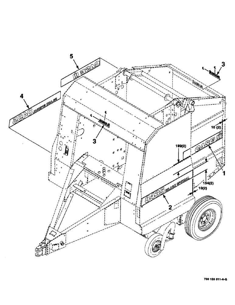 Схема запчастей Case IH 8435 - (9-02) - DECALS AND LOCATION DIAGRAM Decals & Attachments