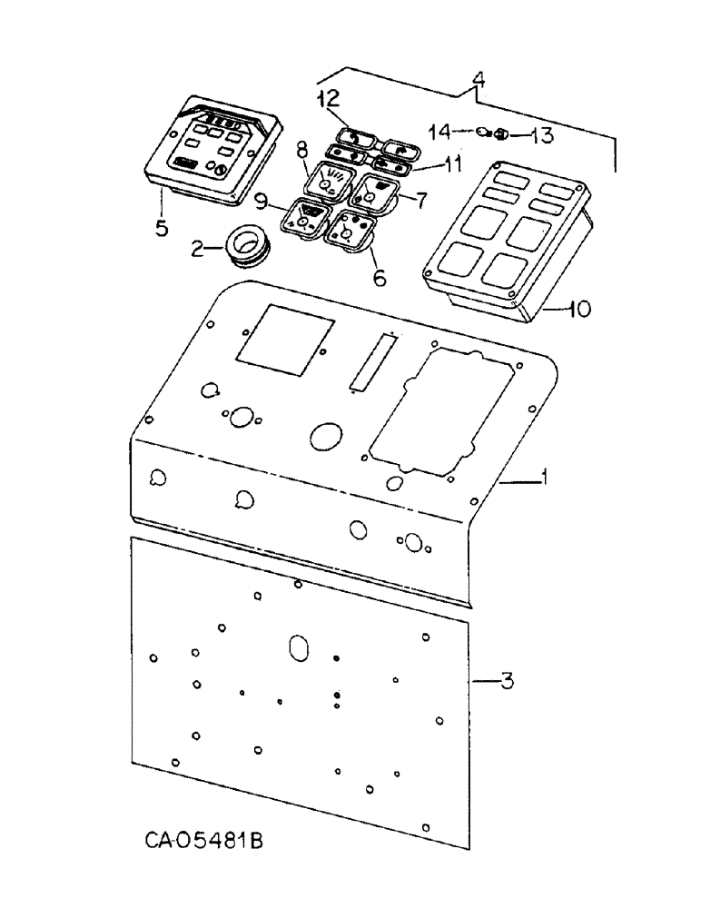 Схема запчастей Case IH 4586 - (11-02) - INSTRUMENTS, PANEL AND GAUGE, 4586 TRACTOR Instruments