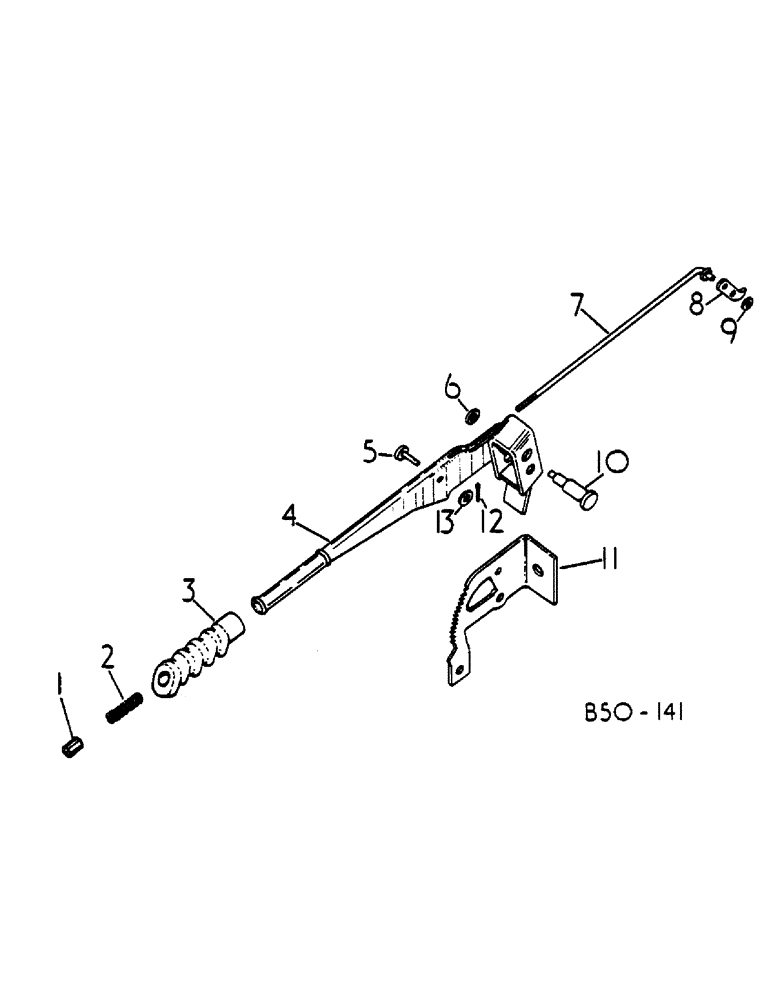 Схема запчастей Case IH 484 - (00A23) - PARK BRAKE HAND LEVER (5.1) - BRAKES