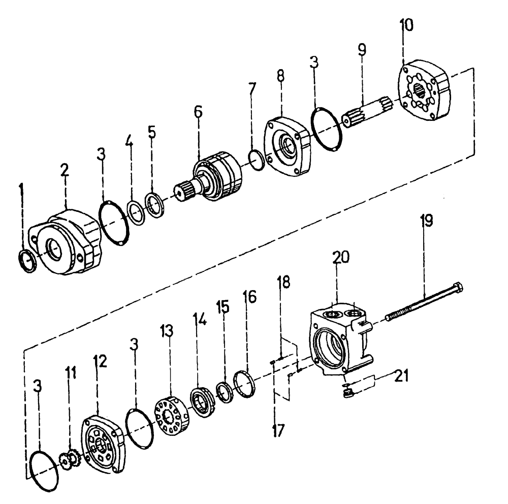 Схема запчастей Case IH 7700 - (B03[02]) - HYDRAULIC MOTOR 2000 CHAR-LYNN: 18.7 CU. IN. Hydraulic Components & Circuits