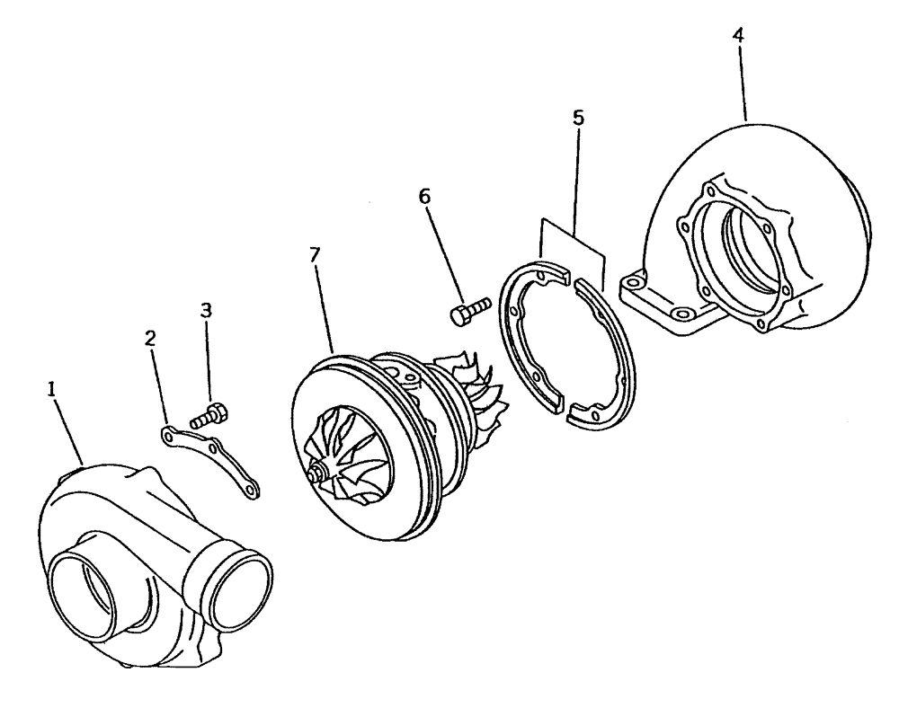 Схема запчастей Case IH 7700 - (C01[06]) - ENGINE TURBOCHARGER, KOMATSU SA6D108-1A1 Engine & Engine Attachments