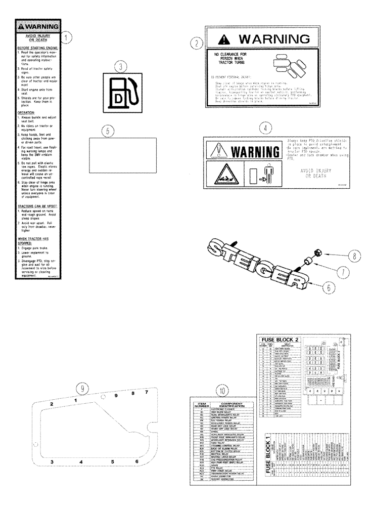 Схема запчастей Case IH STX440 - (09-58) - DECALS (09) - CHASSIS/ATTACHMENTS