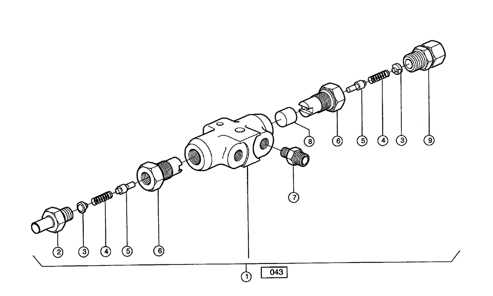 Схема запчастей Case IH 684 - (0044) - HYDRAULIC LIFT - LOCK-UP VALVE ASSY. (MG6M) (35) - HYDRAULIC SYSTEMS