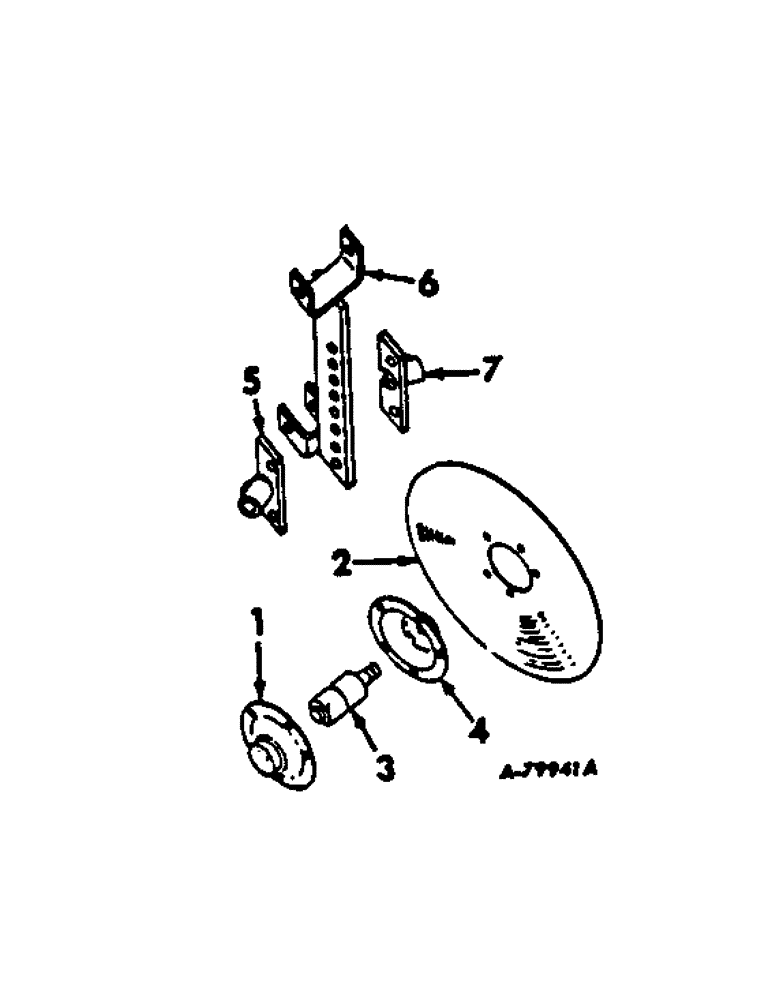 Схема запчастей Case IH 56-SERIES - (N-69) - DISK FURROWING ATTACHMENT, WITH 12 IN. DISK, QUANTITIES SHOWN ARE PER ROW 