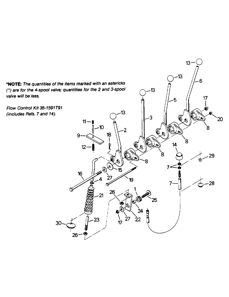 Схема запчастей Case IH STEIGER - (01-40) - HYDRAULIC CONTROL VALVE CONTROLS (10) - CAB