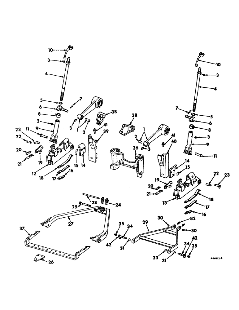 Схема запчастей Case IH 826 - (09-06) - FRAME, TWO POINT HITCH (12) - FRAME