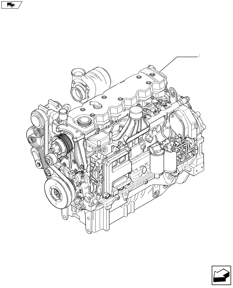 Схема запчастей Case IH F4DFE6132 A002 - (10.001.01) - ENGINE  (84265771) (10) - ENGINE