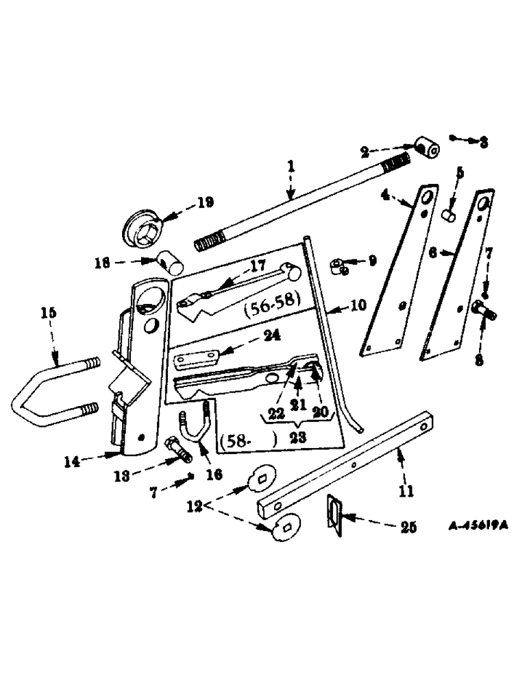 Схема запчастей Case IH 466 - (X-04) - FOURTH GANG PARALLEL LINKAGE 