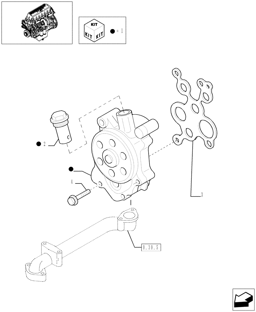 Схема запчастей Case IH F3AE0684L E906 - (0.30.0[01]) - PUMP, ENGINE OIL & RELATED PARTS (99469333) 