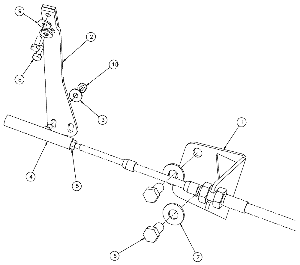 Схема запчастей Case IH SPX3310 - (03-040) - THROTTLE CABLE ASSEMBLY (01) - ENGINE