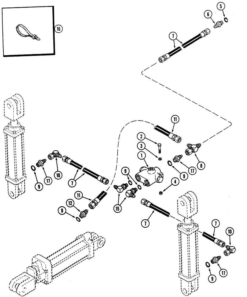 Схема запчастей Case IH 5300 - (8-06) - RIGID MARKER HDYRAULICS (08) - HYDRAULICS