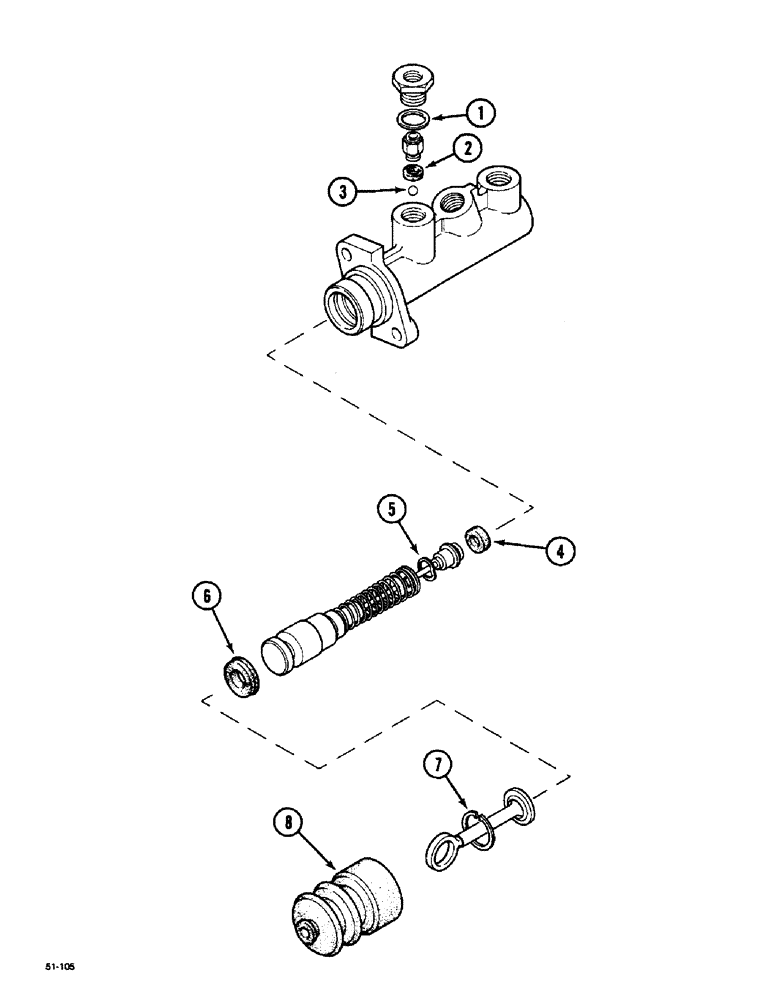 Схема запчастей Case IH 5150 - (7-14) - MASTER CYLINDER (07) - BRAKES