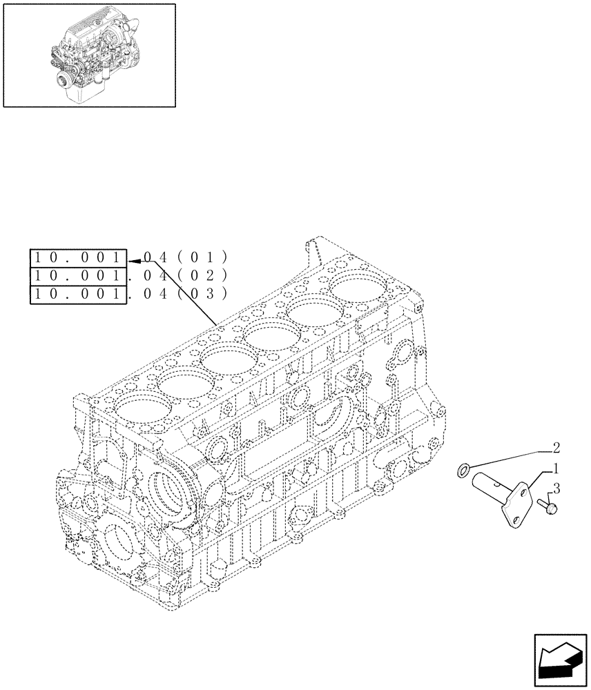 Схема запчастей Case IH 7010 - (10.304.05[03]) - OIL PRESSURE REGULATION VALVE - 9010 (10) - ENGINE