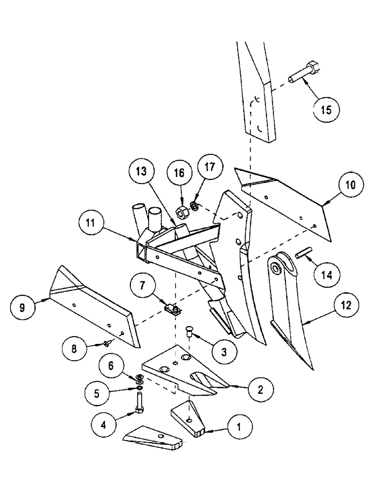 Схема запчастей Case IH CONCORD - (B41) - EDGE-ON ANDERSON OPENER, 10 INCH DRY 