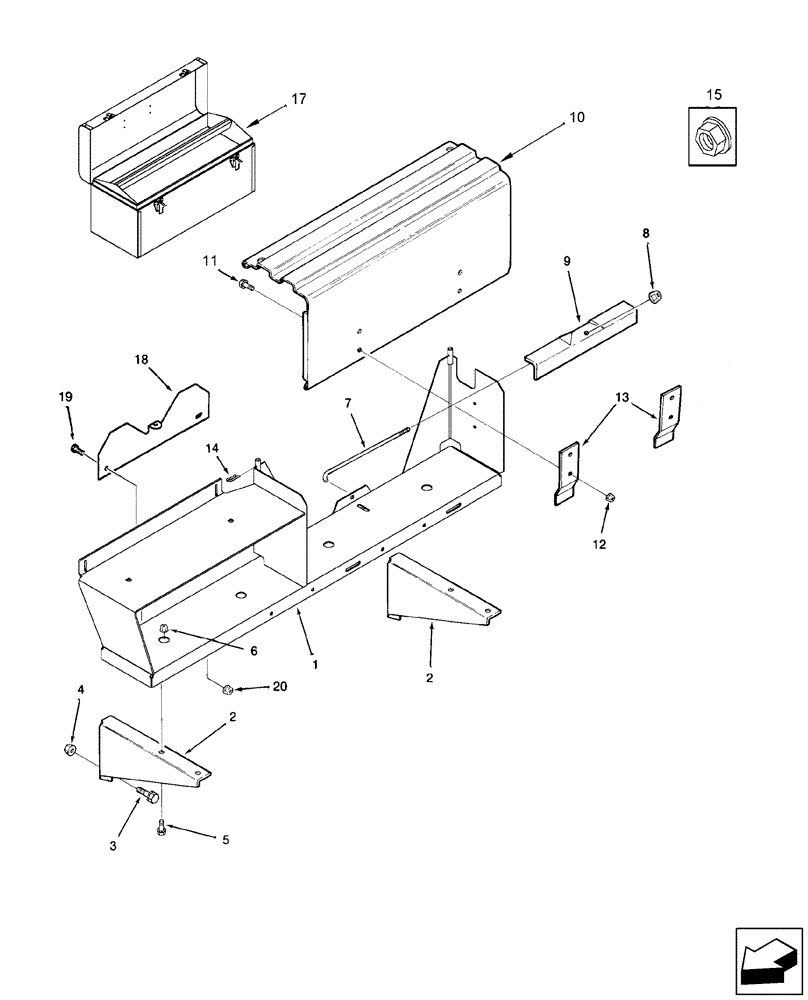 Схема запчастей Case IH 2577 - (55.301.04) - BATTERY - BOX (55) - ELECTRICAL SYSTEMS