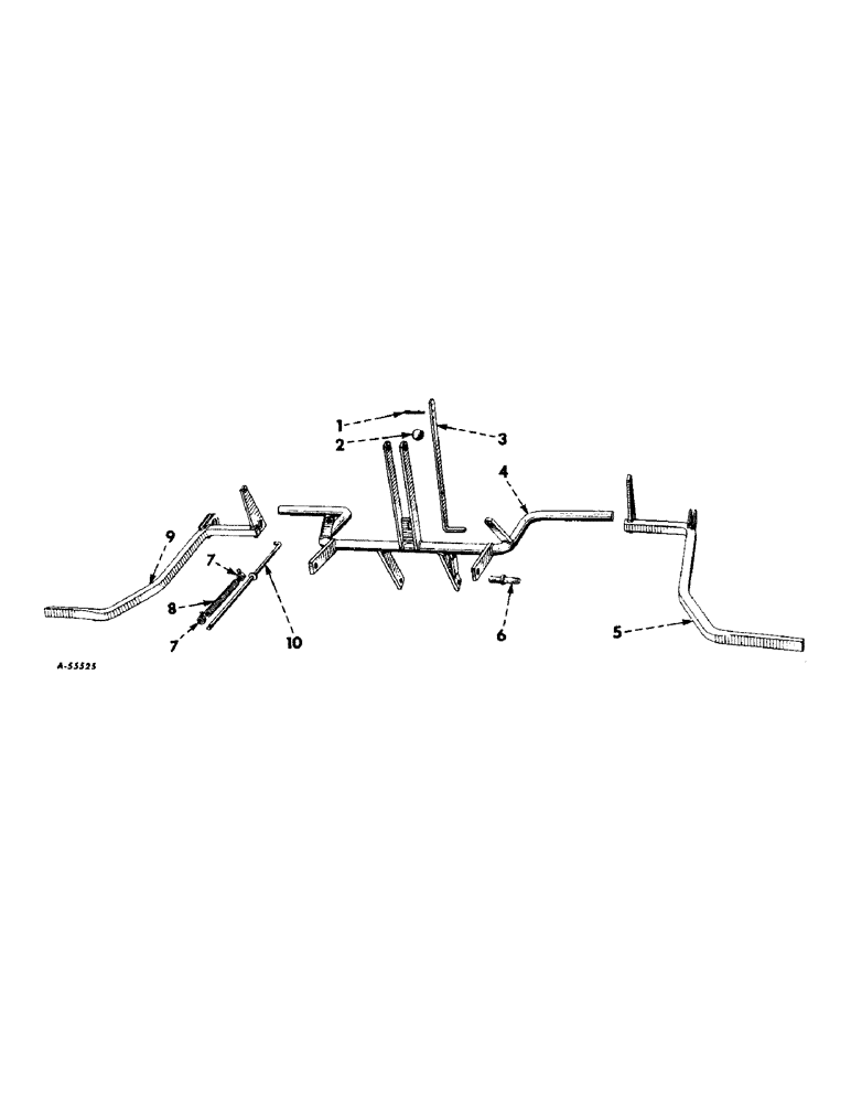 Схема запчастей Case IH INTERNATIONAL - (A-21) - REAR SECTIONS, FRAME AND TOOL BAR, 36 TO 42 IN. ROWS 