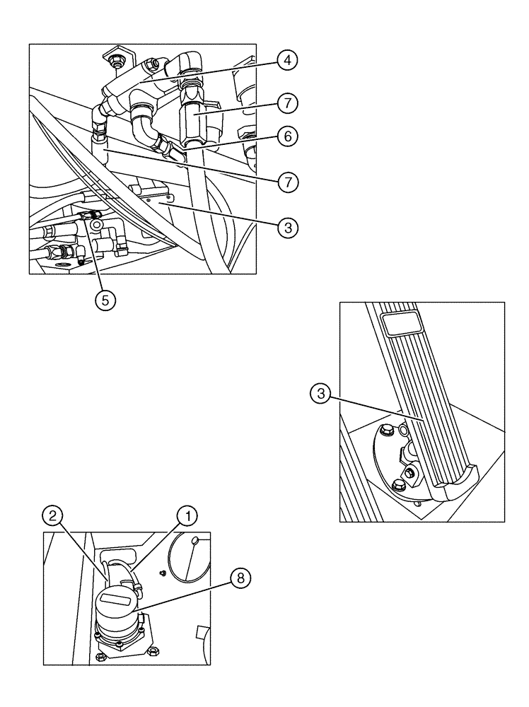 Схема запчастей Case IH 4330 - (07-014) - PNEUMATIC THROTTLE GROUP Pneumatics