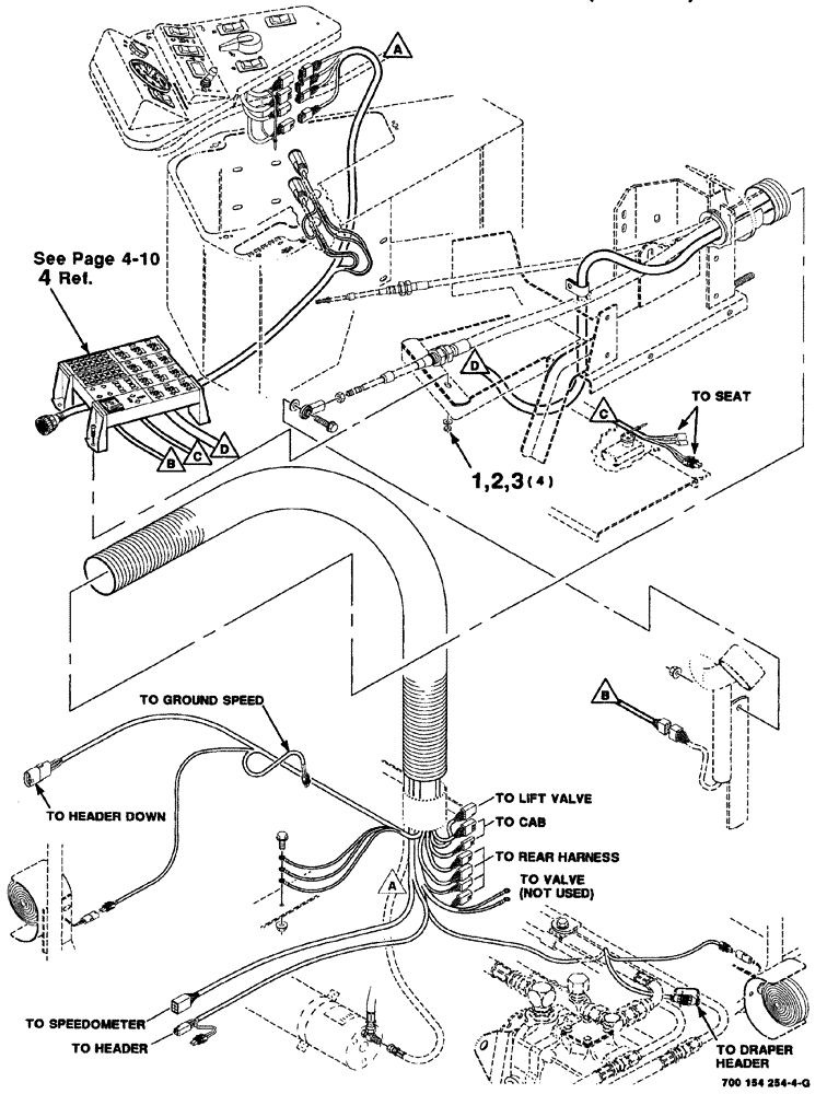 Схема запчастей Case IH 8880 - (04-018) - CONSOLE WIRING HARNESS ASSEMBLY - UPPER (8880HP) (55) - ELECTRICAL SYSTEMS