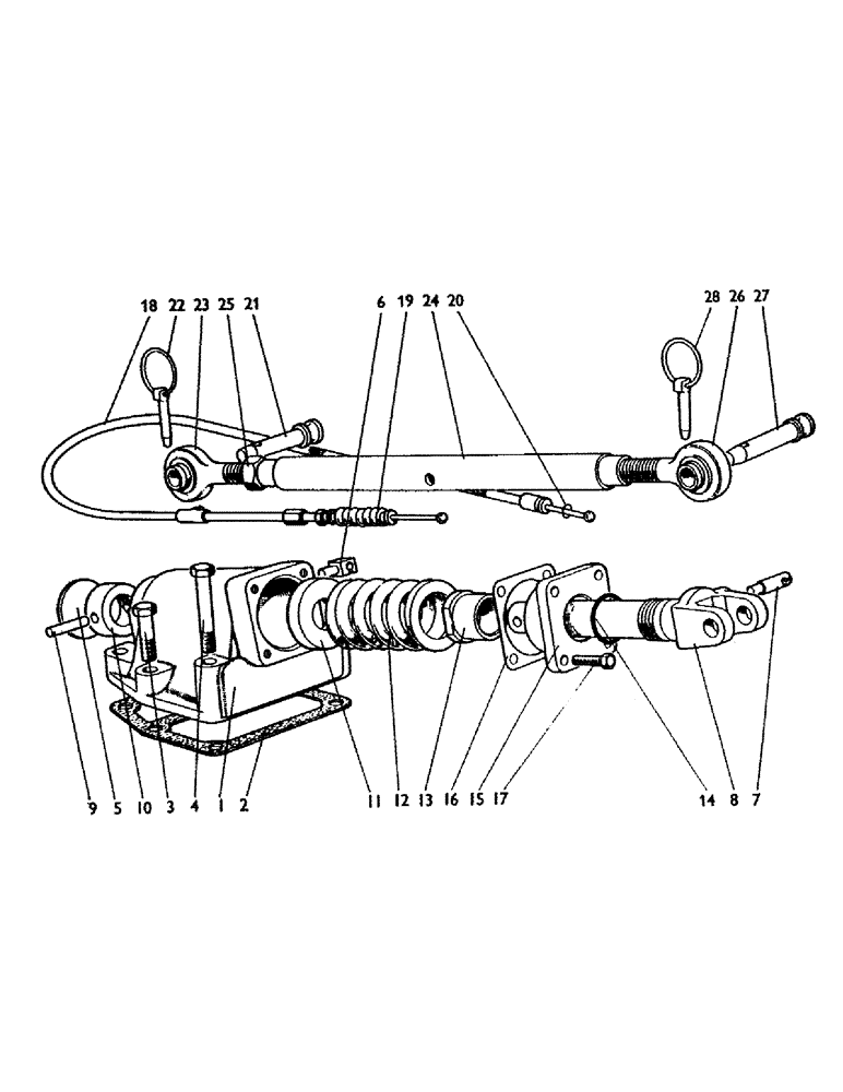 Схема запчастей Case IH 780 - (054) - SENSING UNIT AND TOP LINK (07) - HYDRAULIC SYSTEM