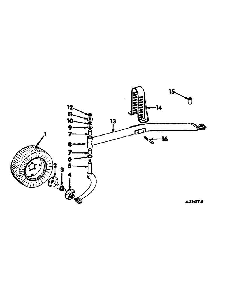 Схема запчастей Case IH 211 - (E-13) - GAUGE WHEEL ATTACHMENT 