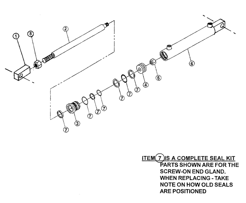 Схема запчастей Case IH PATRIOT II - (07-007) - HYDRAULIC CYLINDER - BOOM LEVEL (90 BOOM) Cylinders