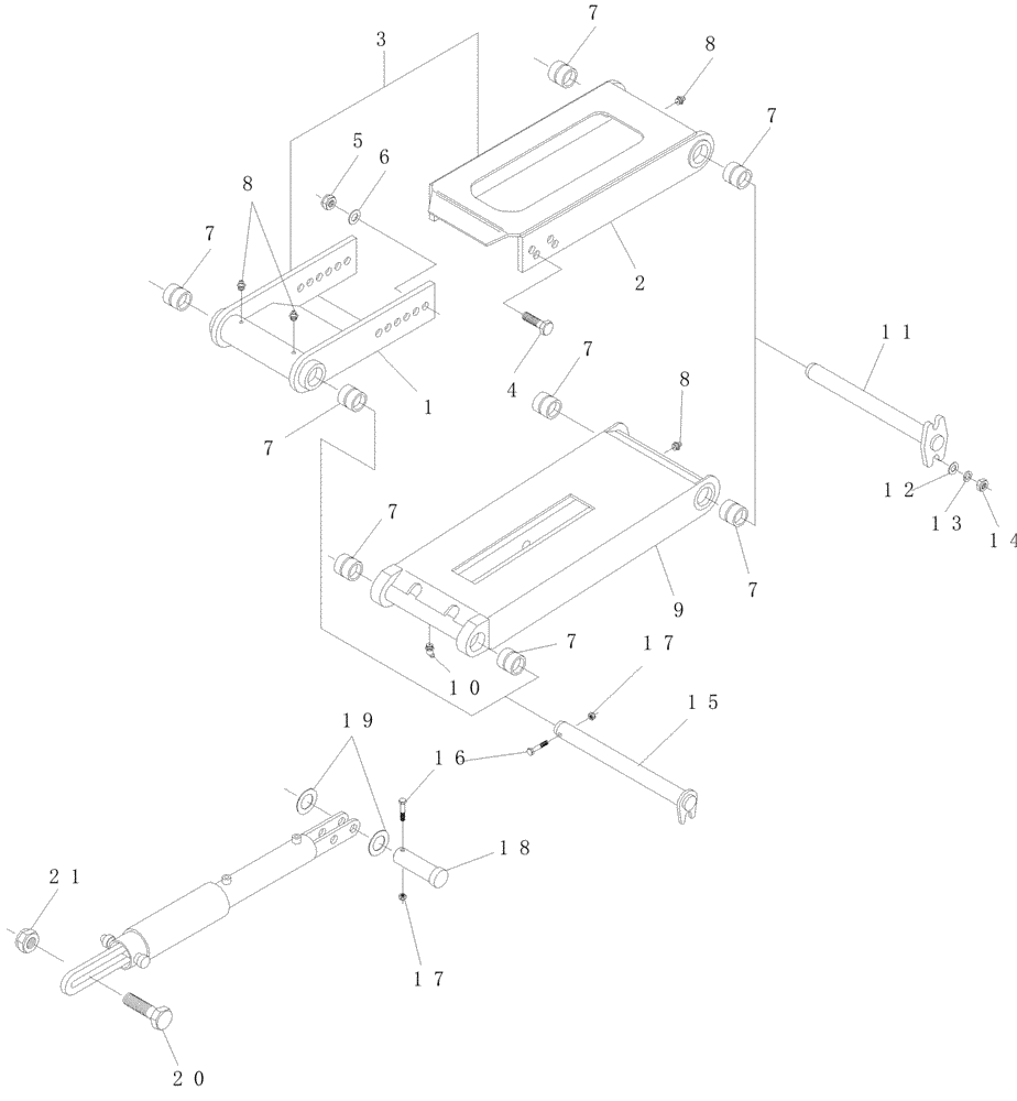 Схема запчастей Case IH A7000 - (A03.03[01]) - Cropdivider Lift Arms (13) - FEEDER