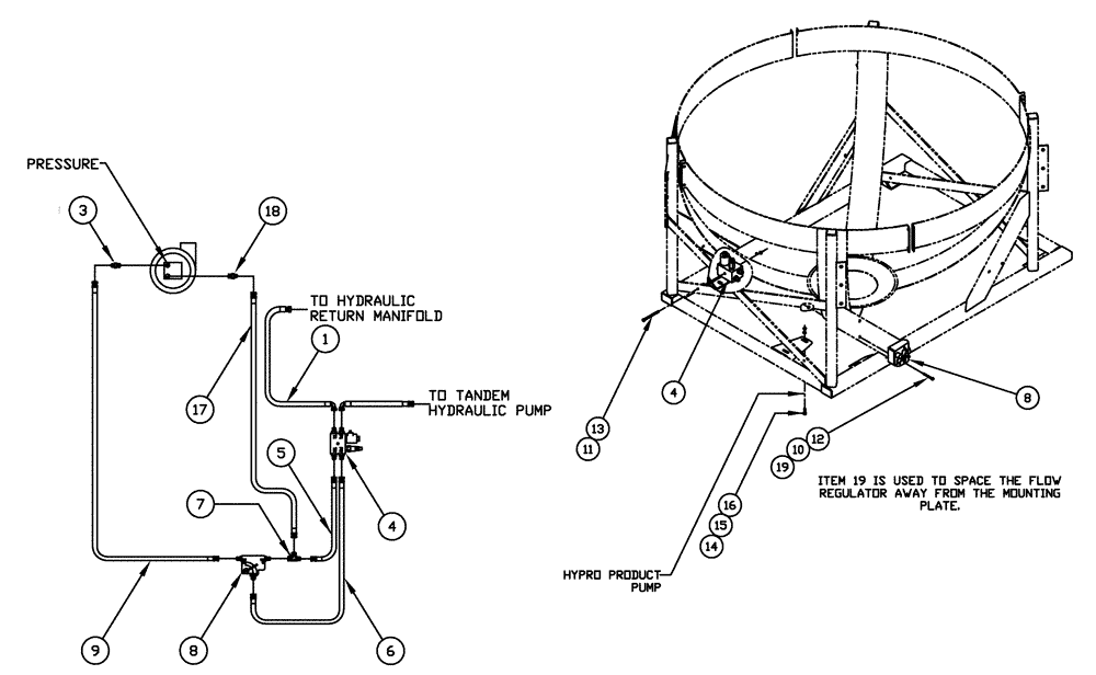 Схема запчастей Case IH 3150 - (09-008) - HYDRAULIC GROUP, SPHERICAL Liquid Plumbing