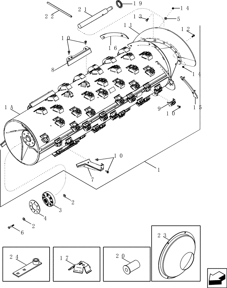 Схема запчастей Case IH 2577 - (66.330.15[02]) - ROTOR ASSY - SPECIALTY AFX - ASN HAJ303001 (66) - THRESHING