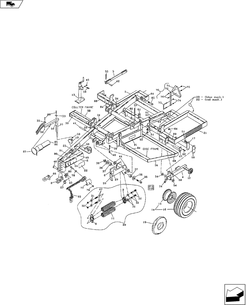 Схема запчастей Case IH 527B - (39.100.01) - MAIN FRAME (39) - FRAMES AND BALLASTING