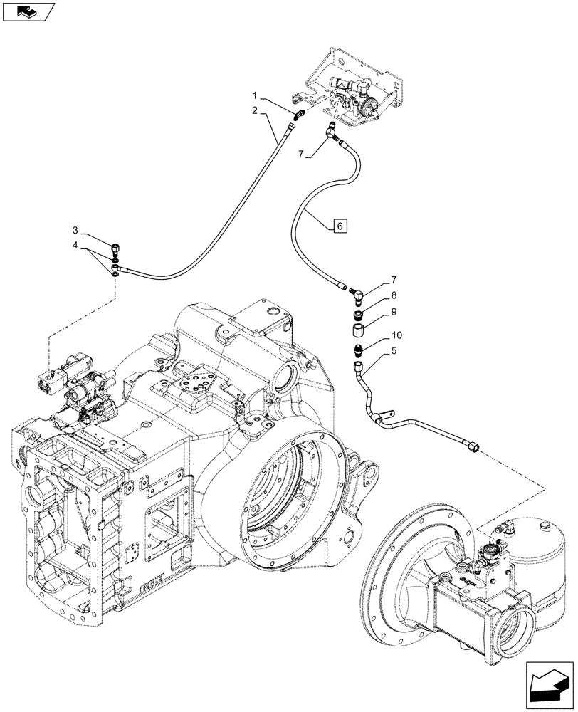 Схема запчастей Case IH PUMA 200 - (33.224.0102[12]) - ABS SYSTEM - PNEUMATIC TRAILER BRAKE (UNIVERSAL AND UK) - CONTROL VALVE PIPES (VAR. 743965-743967) (33) - BRAKES & CONTROLS