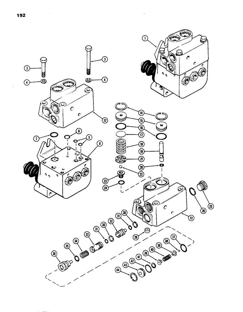 Схема запчастей Case IH 770 - (192) - A65055 POWER BRAKE VALVE, POWER SHIFT, 1ST USED TRACTOR SERIAL NUMBER 8711460 (07) - BRAKES