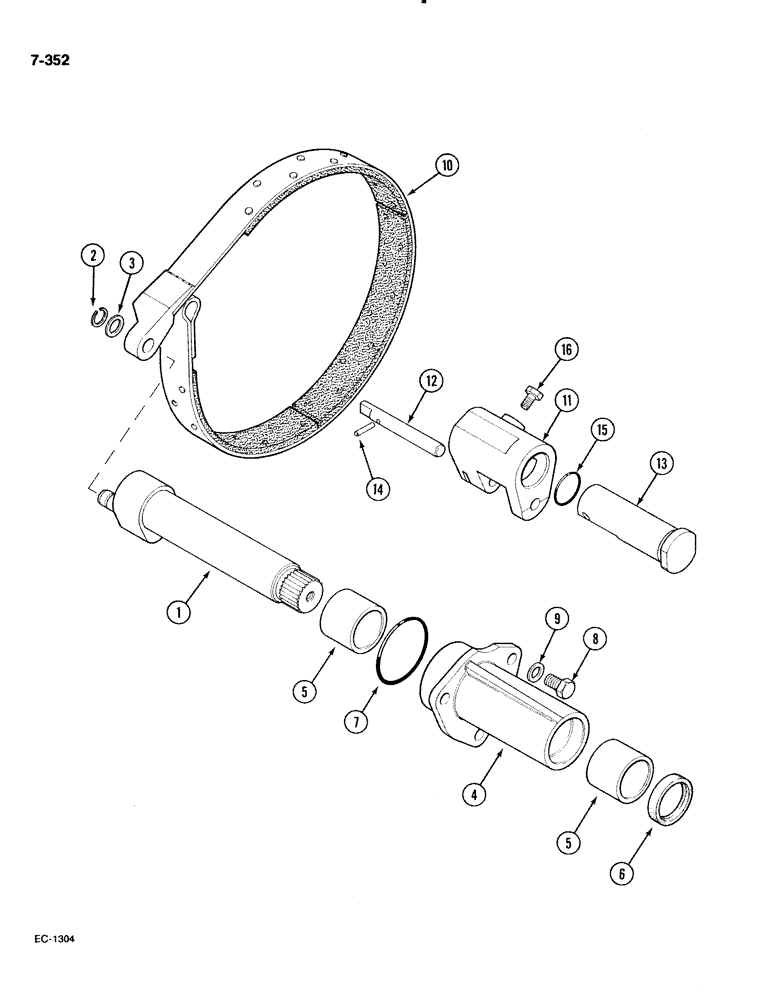 Схема запчастей Case IH 885 - (7-352) - PARK LOCK, HEAVY DUTY (07) - BRAKES