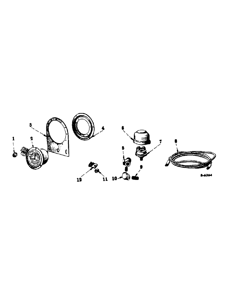 Схема запчастей Case IH FARMALL C - (182) - ATTACHMENTS, ENGINE HOUR METER, SPECIAL Attachments