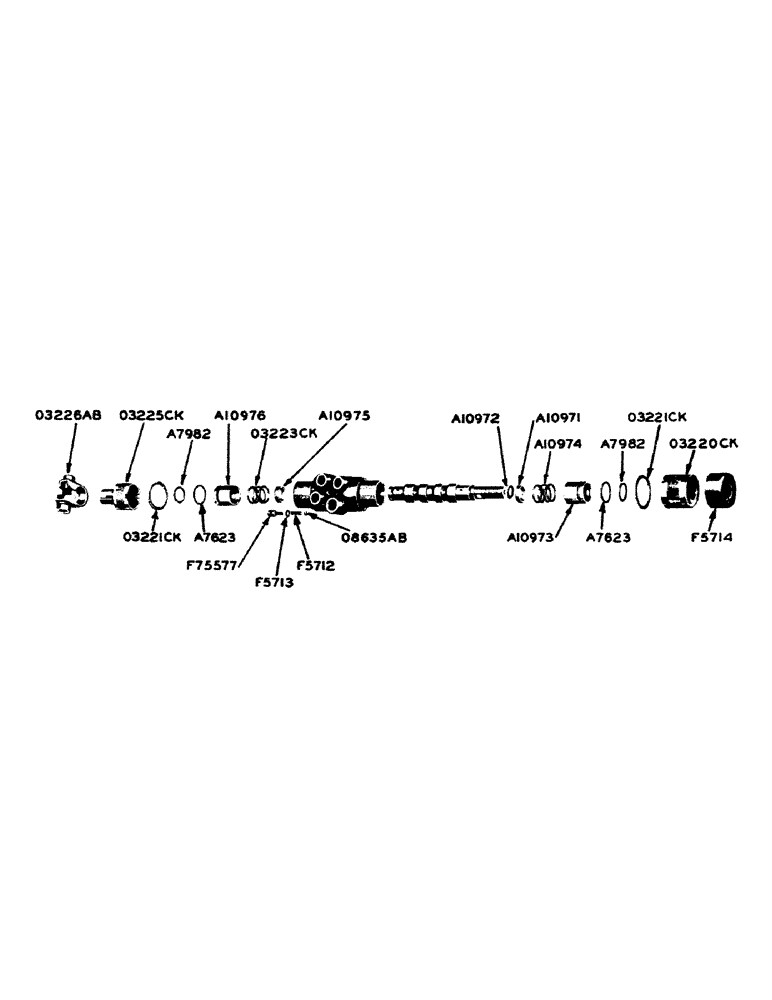 Схема запчастей Case IH 600-SERIES - (107) - HYDRAULIC POWER STEERING PARTS FOR A8226 DRAG LINK VALVE (05) - STEERING