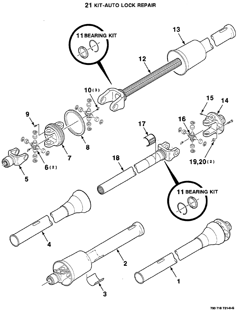 Схема запчастей Case IH RS561 - (02-002) - IMPLEMENT DRIVELINE ASSEMBLY (540 RPM) Driveline