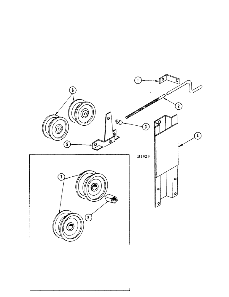 Схема запчастей Case IH 1010 - (148[A]) - FAN DRIVE IDLER (74) - CLEANING