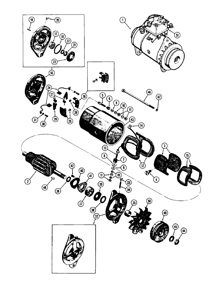 Схема запчастей Case IH 940 - (2-055A) - A33983 GENERATOR (04) - ELECTRICAL SYSTEMS