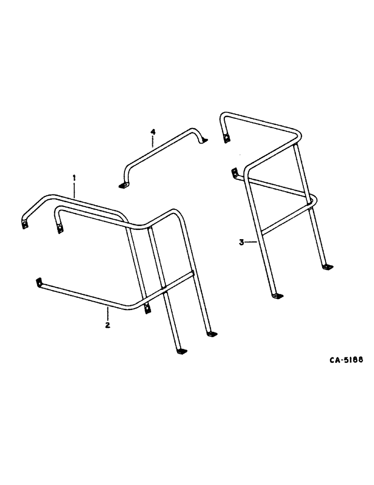 Схема запчастей Case IH 1480 - (20-05) - SEPARATOR, REAR HANDRAILS Separation