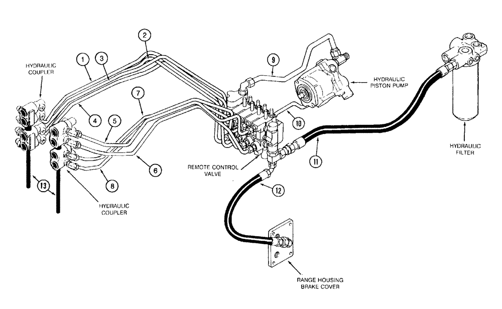 Схема запчастей Case IH 7230 - (1-16) - PICTORIAL INDEX, REMOTE HYDRAULICS (00) - PICTORIAL INDEX