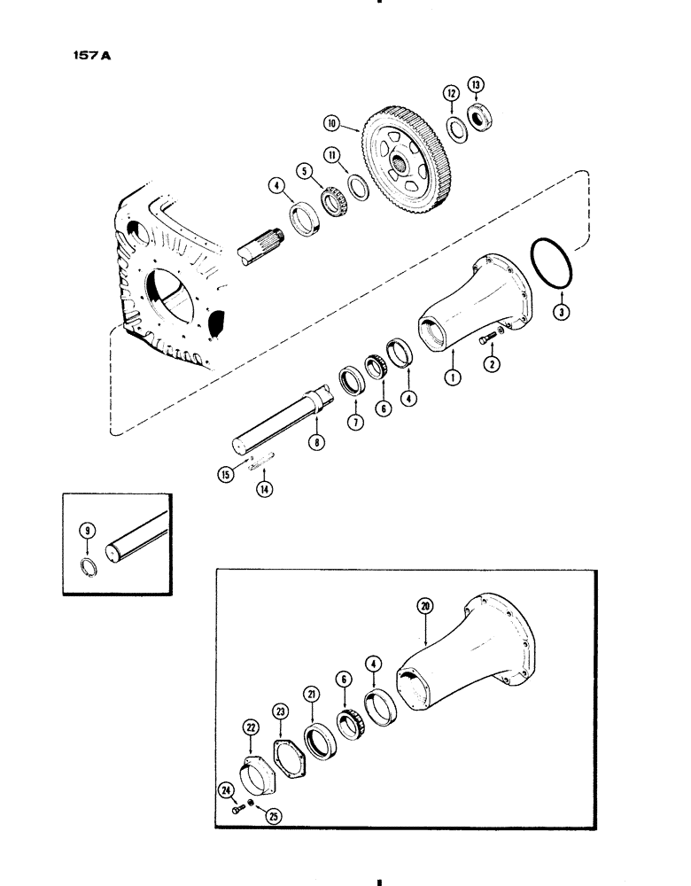 Схема запчастей Case IH 730 SERIES - (157A) - REAR AXLE, GEN PURPOSE MODELS, 3-3/16" AXLE, 52" TO 108" (06) - POWER TRAIN