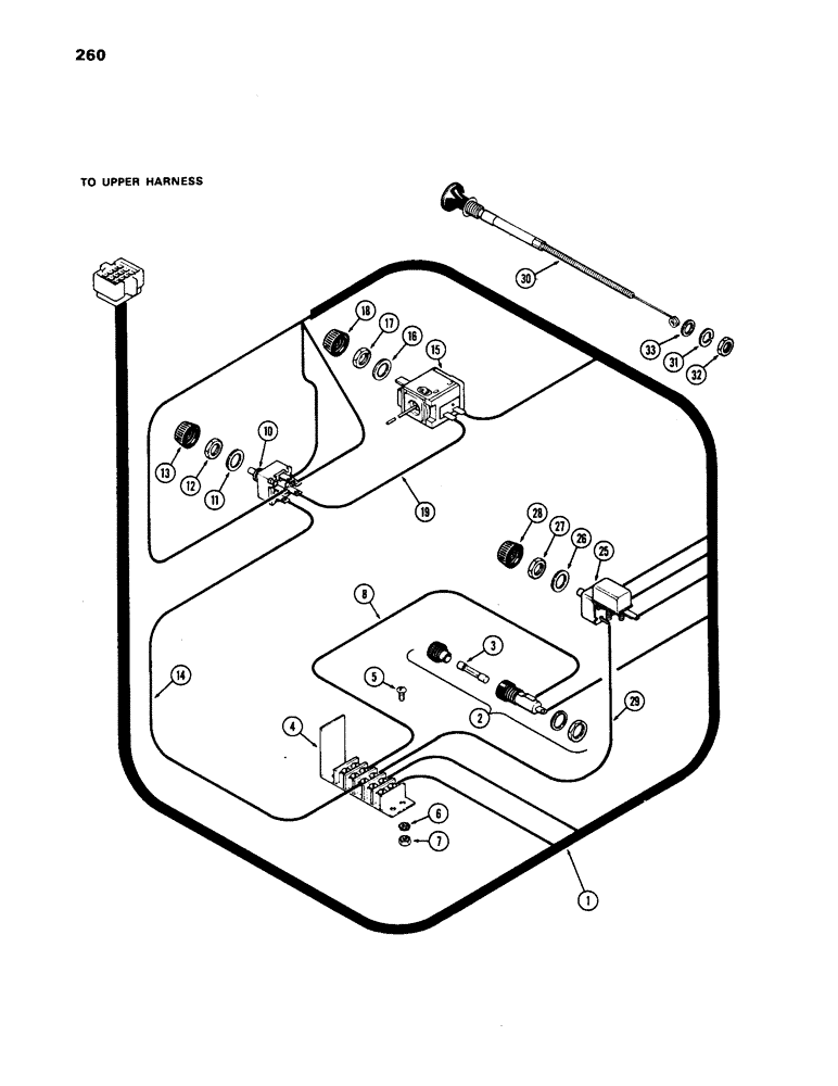 Схема запчастей Case IH 1170 - (260) - CAB, INSTRUMENT PANEL, CONTROLS AND WIRING, WITH AIR CONDITIONER, BETTENDORF (09) - CHASSIS/ATTACHMENTS