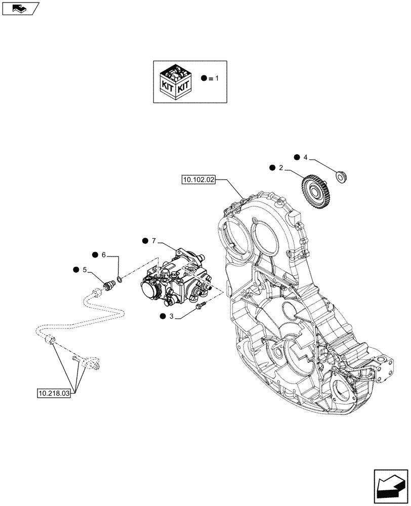 Схема запчастей Case IH F3DFE613B A002 - (10.247.01) - INJECTION PUMP (504386750) (10) - ENGINE