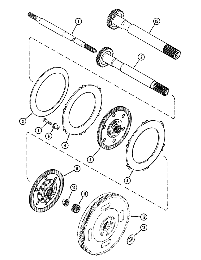 Схема запчастей Case IH 2096 - (6-164) - POWER SHIFT TRANSMISSION, TORQUE LIMITER (06) - POWER TRAIN