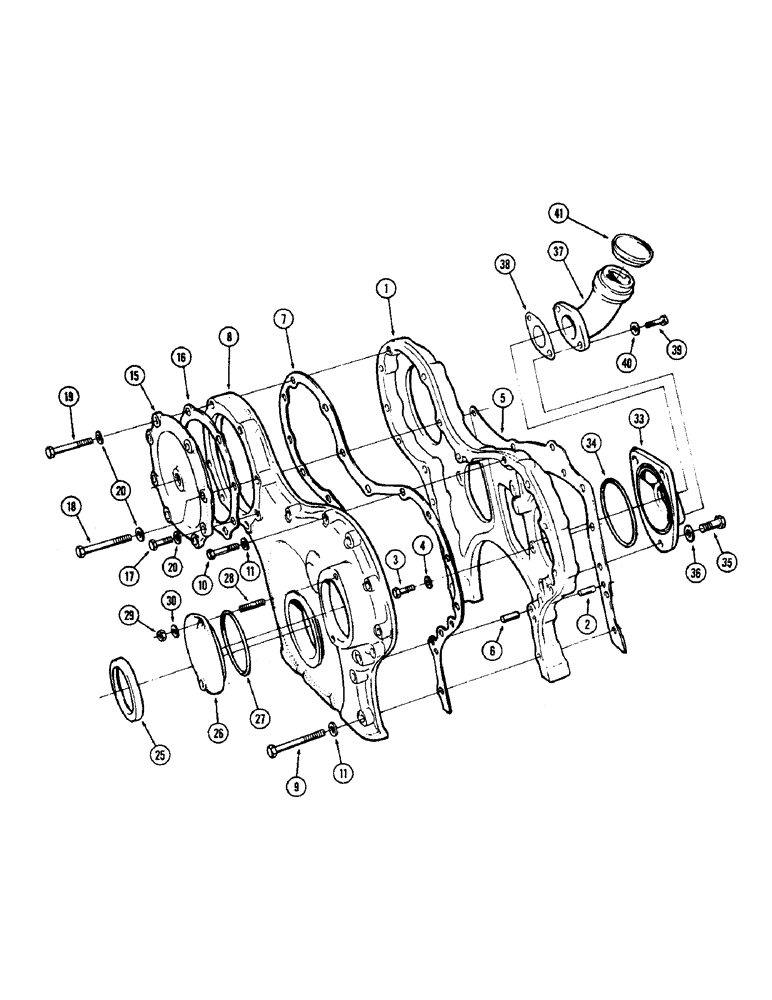 Схема запчастей Case IH 2870 - (074) - TIMING GEAR COVER, 674 CUBIC INCH DIESEL ENGINE (03) - FUEL SYSTEM