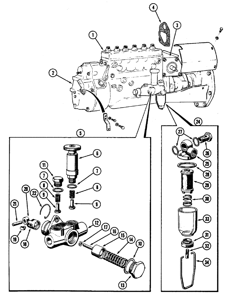 Схема запчастей Case IH 4890 - (3-60) - FUEL INJECTION PUMP ASSY, 674 CUBIC INCH DIESEL ENGINE, ENGINE S/N 5224883 & AFTER, 3015590 & AFTER (03) - FUEL SYSTEM