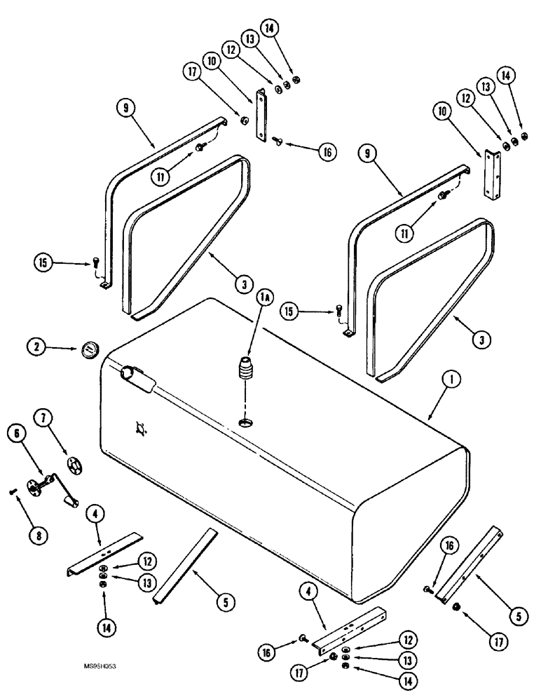 Схема запчастей Case IH 1688 - (3-12) - FUEL TANK AND SUPPORTS (02) - FUEL SYSTEM