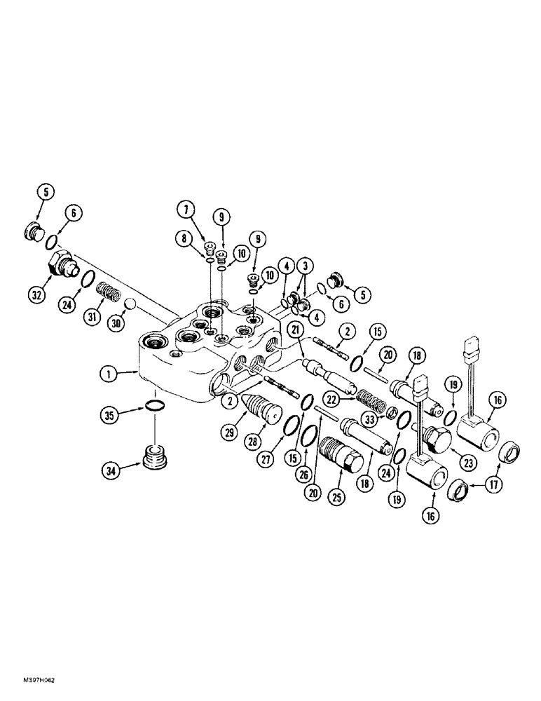 Схема запчастей Case IH 9380 QUADTRAC - (8-088) - HITCH VALVE ASSEMBLY, P.I.N. JEE0069665 AND AFTER (08) - HYDRAULICS