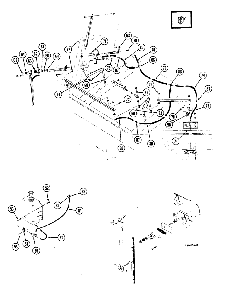 Схема запчастей Case IH 9150 - (4-64) - SIDE AND REAR WIPER WITH WINDOW WASHER, P.I.N. 1790705 AND AFTER, (CONT) (04) - ELECTRICAL SYSTEMS